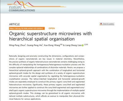 Organic superstructure microwires with hierarchical spatial organisation 《Nature Communications》.jpg